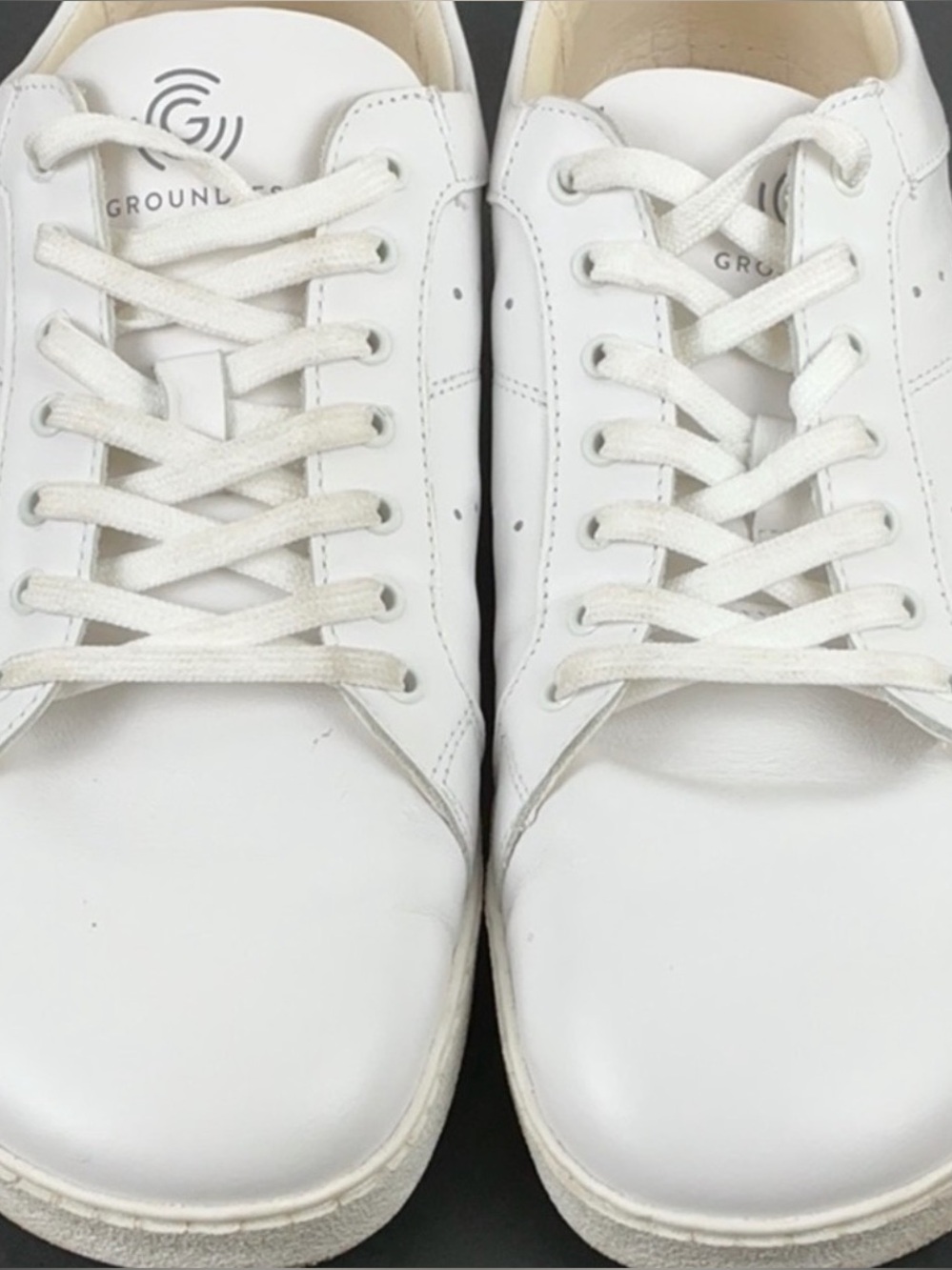 Groundies Urban Barefootware White Leather Men’s Sneakers